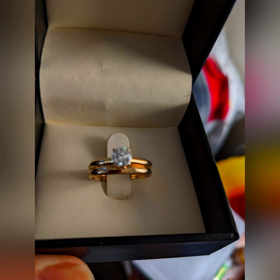 14k Yellow Gold Moissanite Rings Size 7
